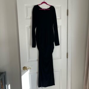 Smallshow Women’s Long-Sleeved Maternity Maxi Dress